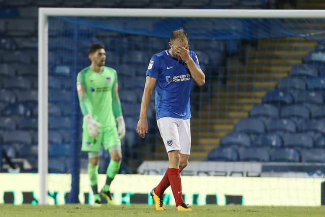 Pompey were disappointing in defeat to AFC Wimbledon on Tuesday night. Picture: Joe Pepler