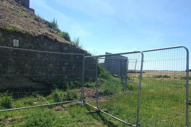 The fencing around Fort Gilkicker has frustrated residents for months. Picture: Steve Bone