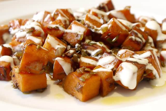 Lawrence Murphy makes spicy sweet potatoes