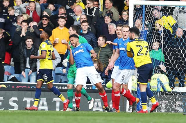 Nathan Thompson goes to ground after being struck by Alex Mowatt. Picture: Joe Pepler