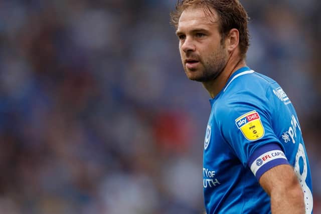 Pompey skipper Brett Pitman. Picture: Ben Queenborough