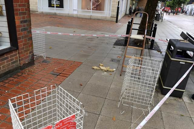 The cordon outside the shop