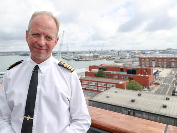 Commanding officer of HMS Queen Elizabeth, Captain Jerry Kyd Picture: Andrew Matthews/PA Wire
