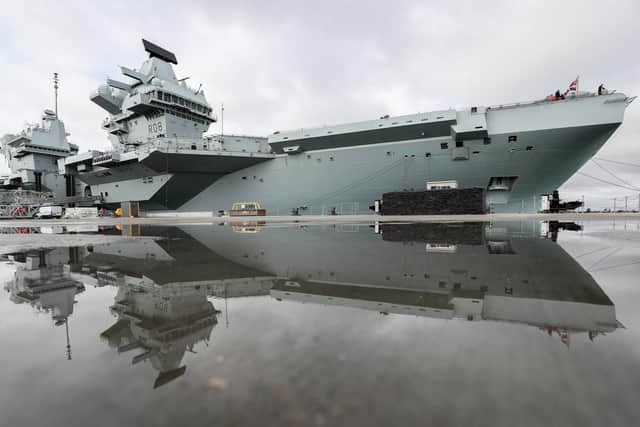 HMS Queen Elizabeth Picture: Andrew Matthews/PA Wire