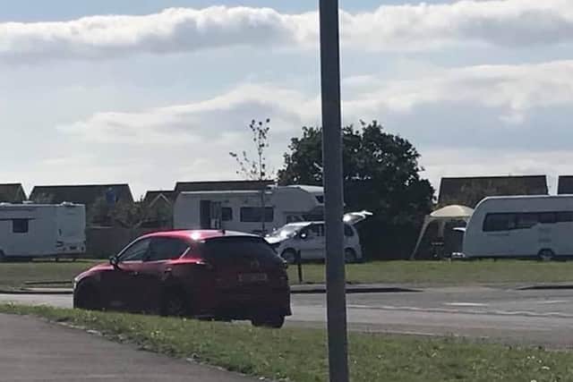 Travellers have been spotted in Broom Way, near the allotments in Lee-on-the-Solent. Picture: Supplied