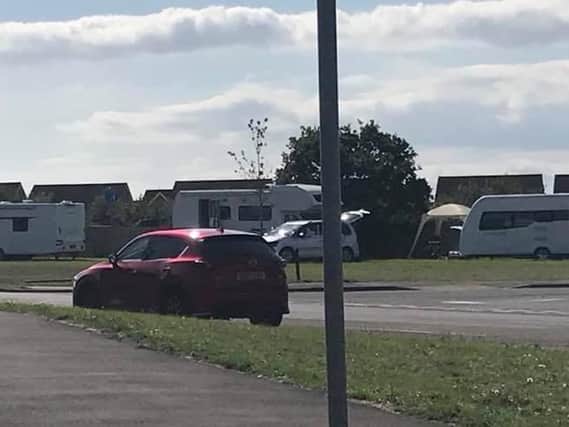 Travellers have been spotted in Broom Way, near the allotments in Lee-on-the-Solent. Picture: Supplied