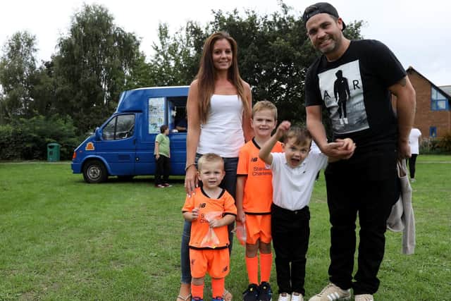 Amy and Leon Smith and their children, Jayden, two, Dylan, six, and Jack, four   Picture: Chris Moorhouse