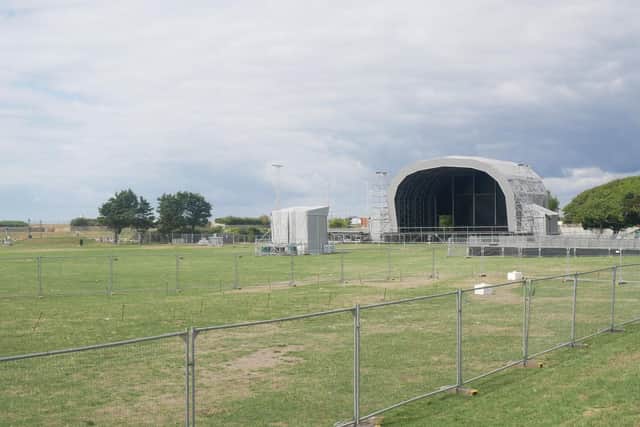 The stage for this year's show being set up on Southsea Common. Photo: Habibur Rahman