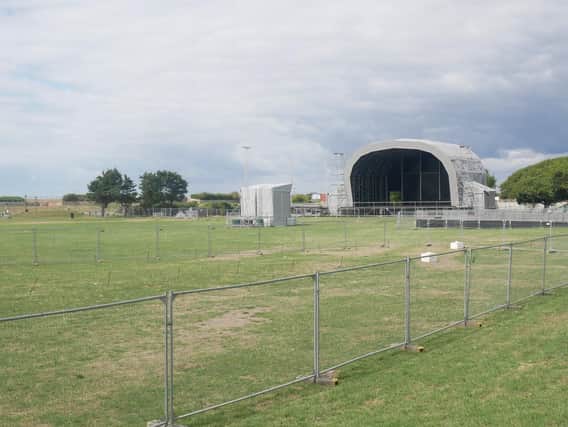 The stage for this year's show being set up on Southsea Common. Photo: Habibur Rahman