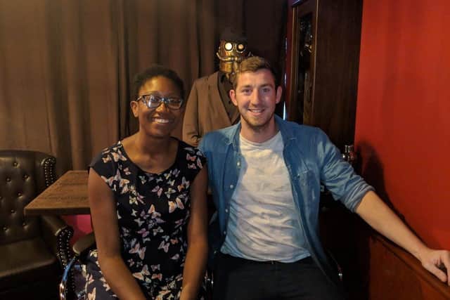 Gareth Beeston and his partner Nicole Thompson-Fassel who run Other World Escapes