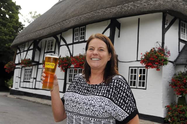 Tracy Richards, landlady at the recently refurbished Red Lion public house at Chalton