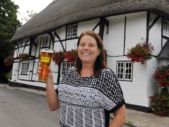 Tracy Richards, landlady at the recently refurbished Red Lion public house at Chalton