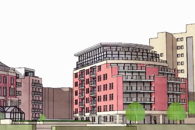 A CGI image of what the new development on land adjacent to the Queen's Hotel in Southsea could look like