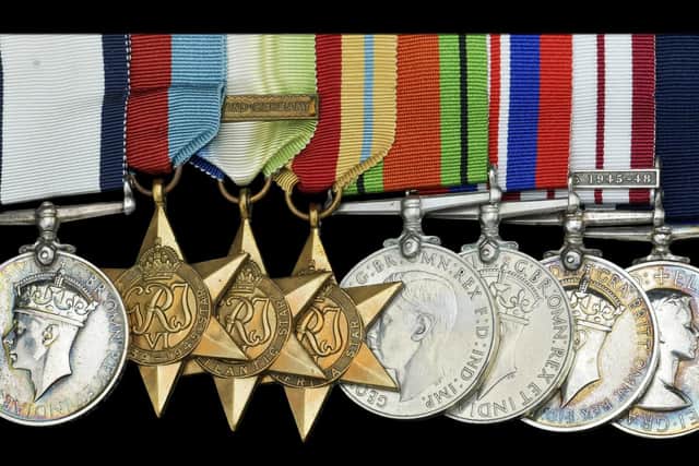 The medals belonging to heroic Petty Officer Ronald McKinlay. Picture: Will Bennett / BNPS