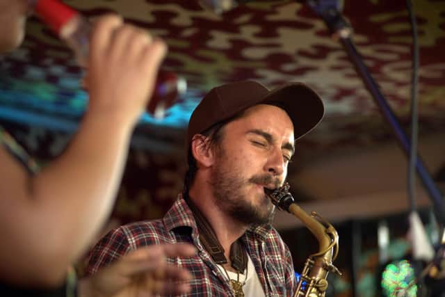 Rich Muscat of The Southsea Groove Collective from The People's Lounge in The World Music Village at Victorious, 2017. Picture by Tom Rapley