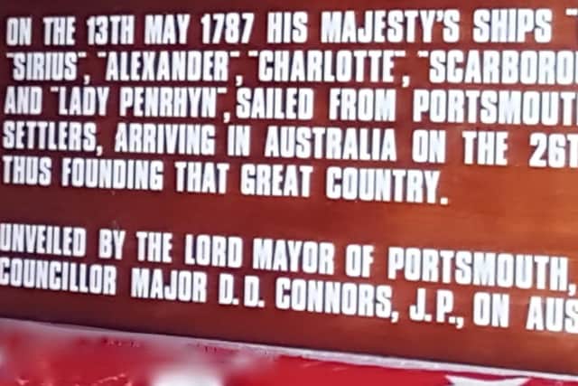 This plaque was unveiled in Canberra, Australia, in 1988. How did it find its way to Bognor Regis. Is it a replica?