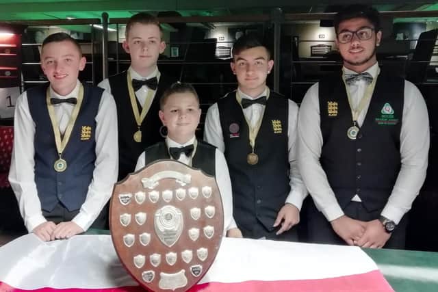 England Under-16 B team with Jamie Wilson second from left. Picture: Jim Cowdroy