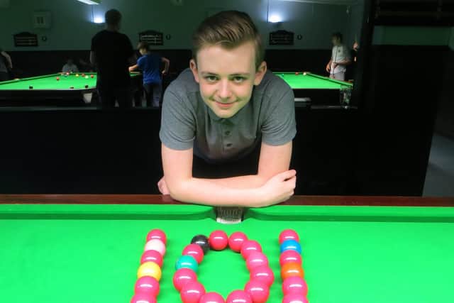 Jamie Wilson rolled in a brilliant 101 break. Picture: Tim Dunkley