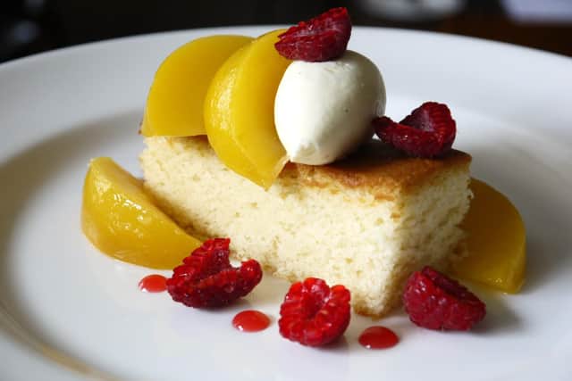 Honey and olive oil sponge.
