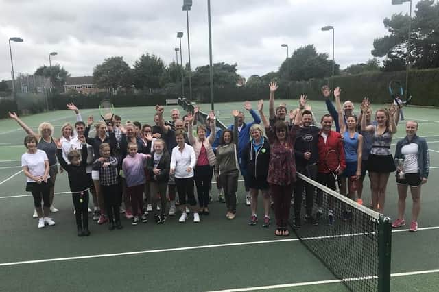Warsash members wave goodbye to their courts, which are now being resurfaced