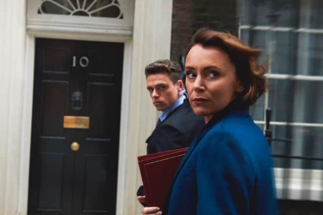 Keeley Hawes and Richard Madden star in Bodyguard.
