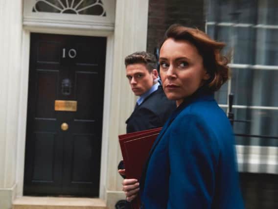 Keeley Hawes and Richard Madden star in Bodyguard.