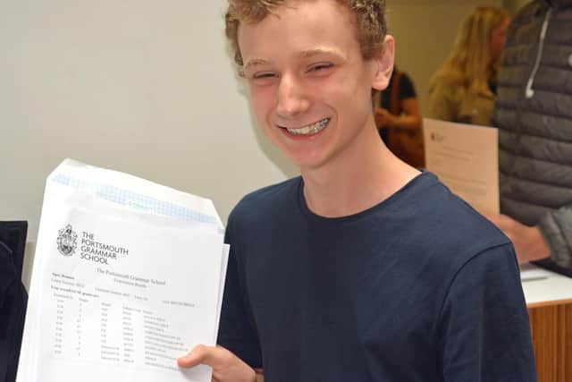 Dominic Ager, got top grades in his GCSEs