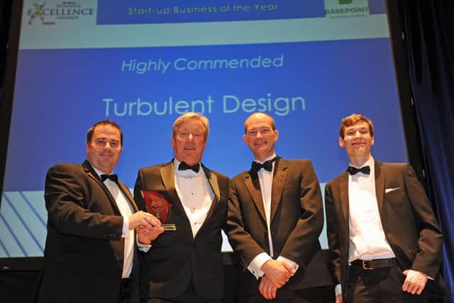 Turbulent Design win the Start Up Business Highly Commended  award at the News Business Excellence Awards 2016 which was held at The Guildhall in Portsmouth.
Picture Ian Hargreaves  (160180-5)