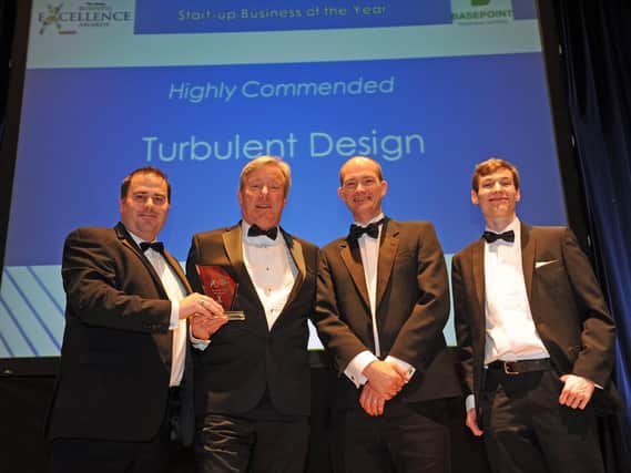 Turbulent Design win the Start Up Business Highly Commended  award at the News Business Excellence Awards 2016 which was held at The Guildhall in Portsmouth.
Picture Ian Hargreaves  (160180-5)