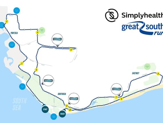 Course map for Great South Run