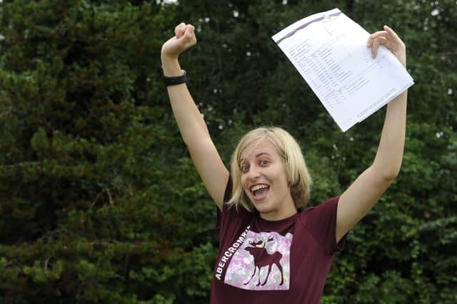 GCSE results day at Brune Park School in Gosport. Top achiever Megan Eddles (16).
Picture Ian Hargreaves  (180823-05_brune)