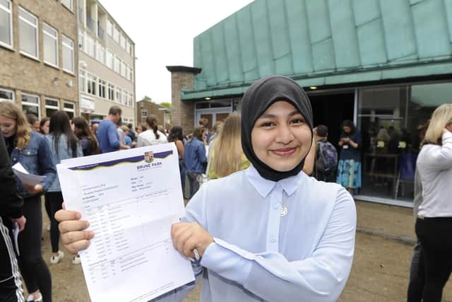 GCSE results day at Brune Park School in Gosport. Shuzeda Chowdhury, 16
Picture Ian Hargreaves  (180823-10_brune)