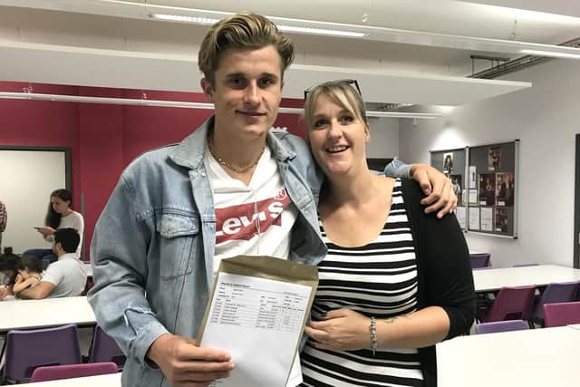 Aidan Meli with his mum, Laura Meli. Picture: Byron Melton