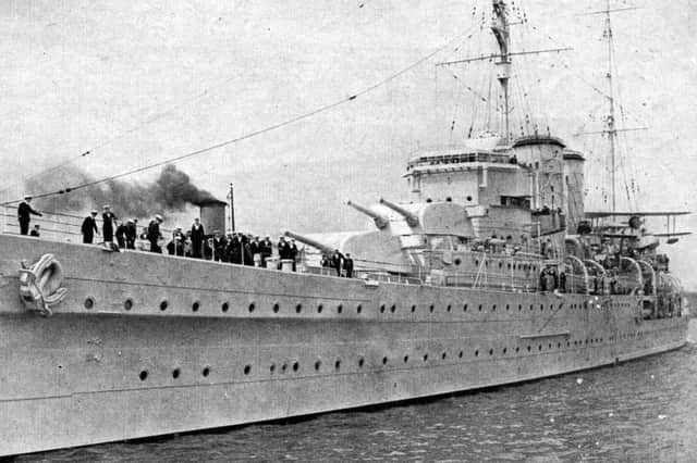HMS Exeter in 1939.