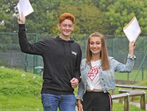 Crookhorn College pupils Freddy Norman (16) from Bedhampton with Claudia Gough (16) from Waterlooville. Picture: Malcolm Wells