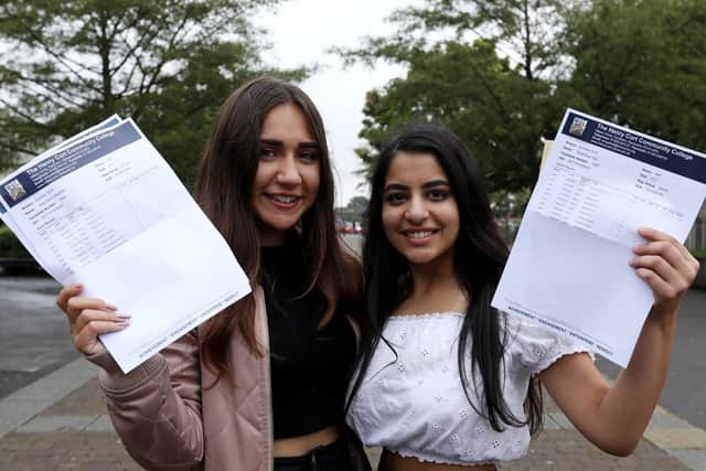 Abbi Mustafa, left, and Myah Kaur Ojla at Henry Cort Community College, Fareham Picture: Chris Moorhouse