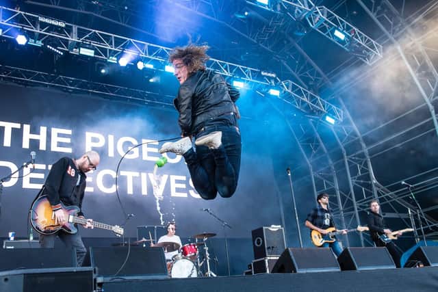 The Pigeon Detectives give a terrific performance on the Castle Stage Picture: Vernon Nash (180424-0800)