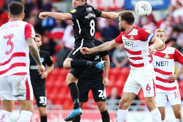 Brett Pitman offered a positive performance at Doncaster. Picture: Joe Pepler