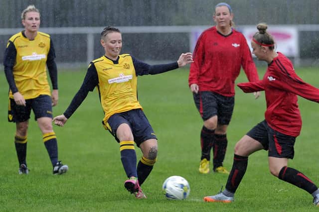Action from Moneyfields Ladies' 5-0 victory over Swindon Spitfires in the Women's FA Cup. Picture: Ian Hargreaves