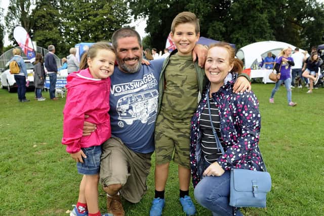The Stubbington Fayre and Donkey Derby. David Moorman and Angela Oliver with children (left), Lois Moorman and Joseph Moorman. Picture Ian Hargreaves