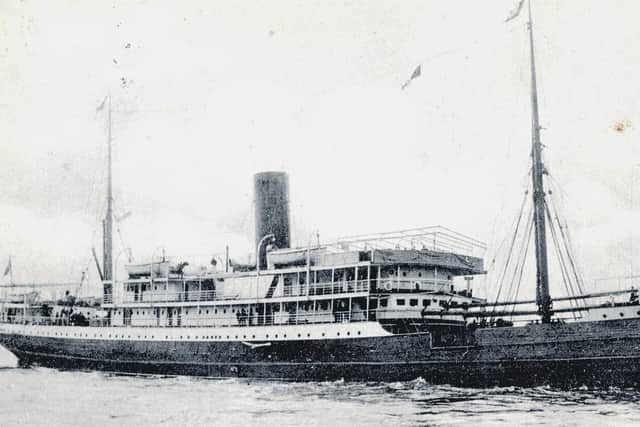 The troopship SS Mendi, which sank with the loss of 640 lives