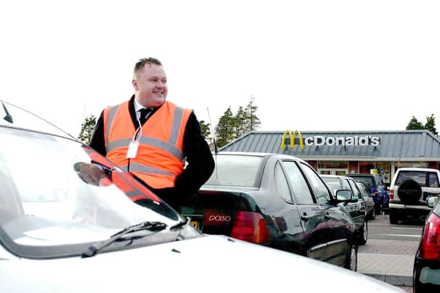 Levi Bellfield at the Chichester Gate complex where he worked as a car clamper
