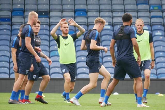 Pompey held an opening training session at Fratton Park today. Picture: Habib Rahman