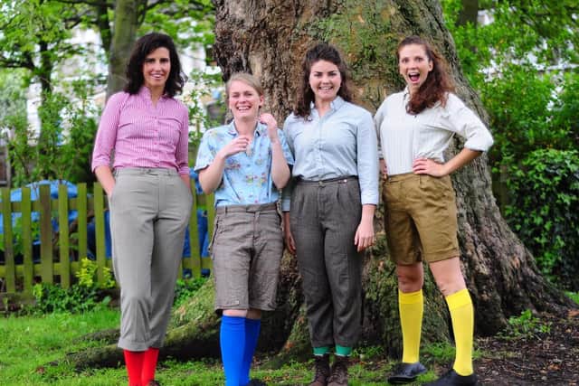 HandleBards (from left)  Charlotte Driessler, Sian Green, Lucy Green and Eleanor Chaganis