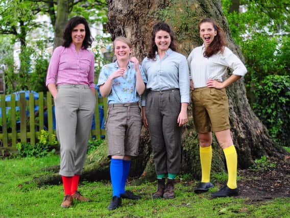 HandleBards (from left)  Charlotte Driessler, Sian Green, Lucy Green and Eleanor Chaganis