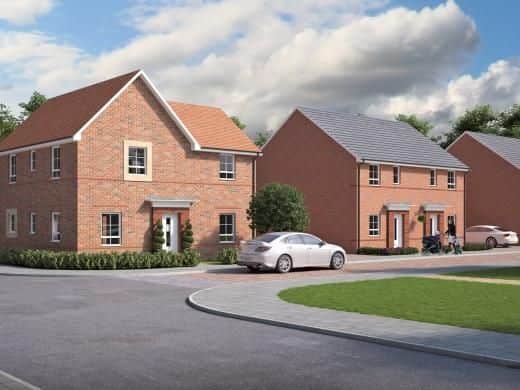 A CGI of part of the development planned for land off Sinah Lane, Hayling Island, by Barratt Homes
