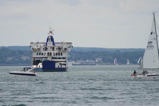 A passenger 'jumps overboard' from the Wightlink ferry St Cecilia