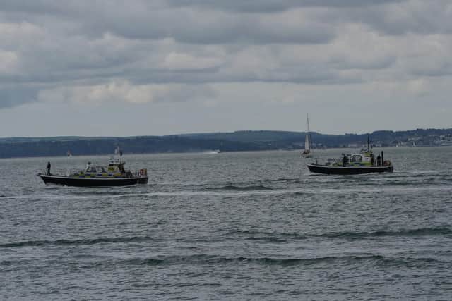 A passenger 'jumped overboard' from a Wightlink Ferry