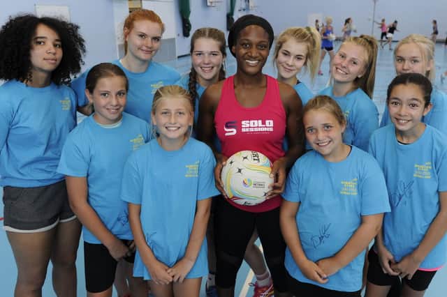International Sasha Corbin took a coaching session for Shooting Stars at Admiral Lord Nelson School. Picture: Ian Hargreaves
