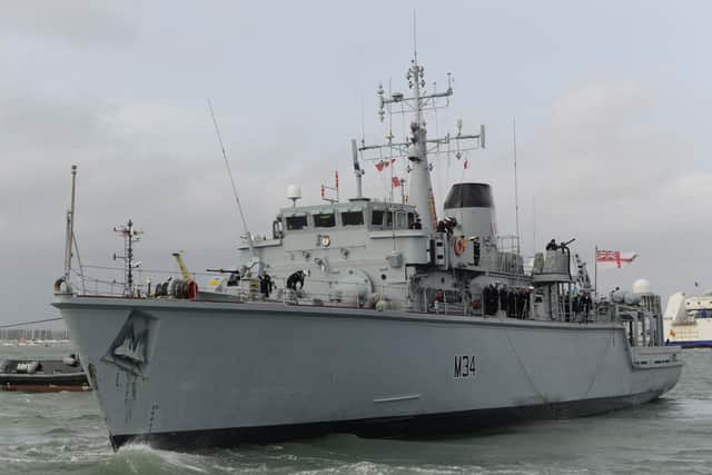 HMS Middleton is due to return to Portsmouth tomorrow. Photo: Royal Navy